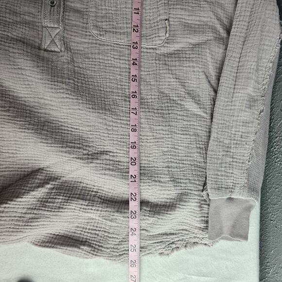 We The Free Free‎ People Gauze Popover Oversized Boxy Purple Blouse Top SM Boho - Picture 5 of 8